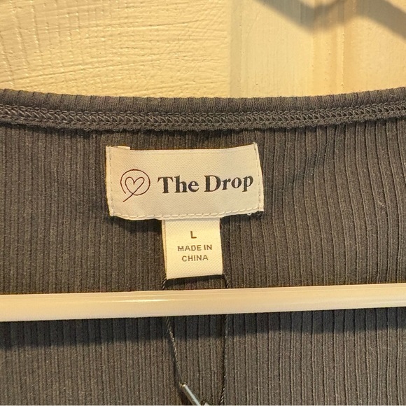 NWT The Drop Ribbed Black T-Shirt - Size Large - Picture 3 of 8